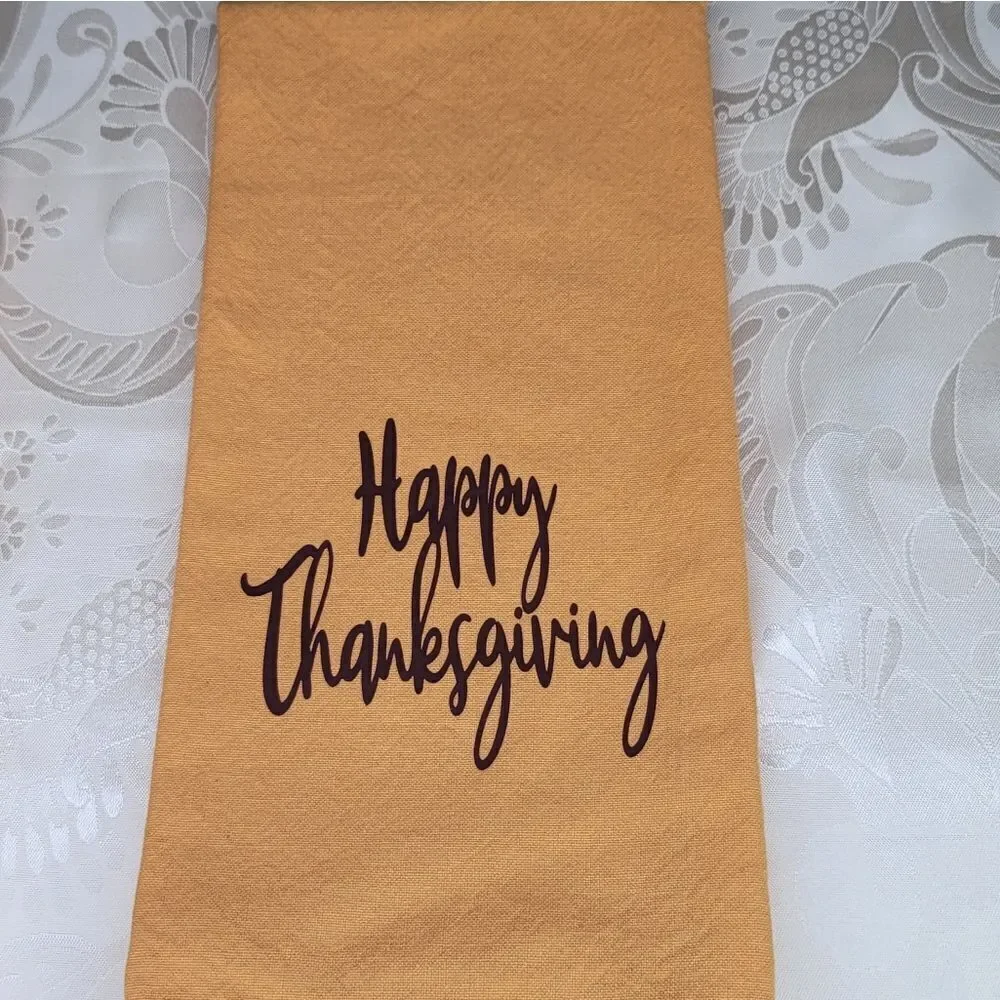 100% Cotton Honey Gold‎ Thanksgiving Dish Towels